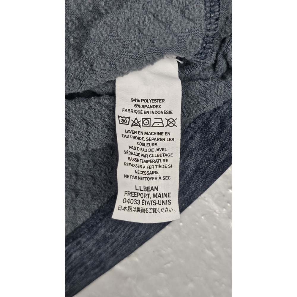 LL Bean Pullover Mens‎ Medium Gray Quarter Zip Adventure Grid Fleece Hiking Top - Picture 6 of 7
